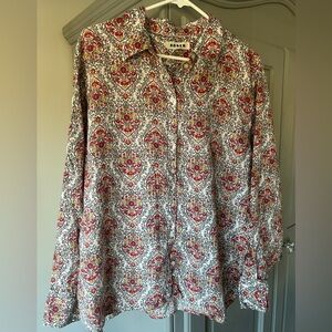 Boden L/S Linen Top.  Size 12